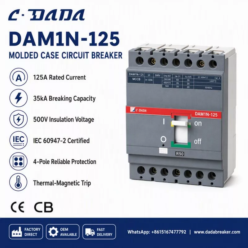 Asigurarea integrității sub-distribuției: soluția C·DADA DAM1N-125 MCCB